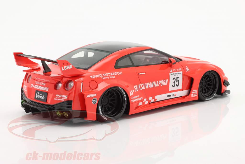 LB-Silhouette Works GT Nissan 35GT-RR Ver.1 #35 rot 1:18 TrueScale