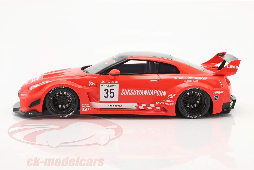 LB-Silhouette Works GT Nissan 35GT-RR Ver.1 #35 rot 1:18 TrueScale