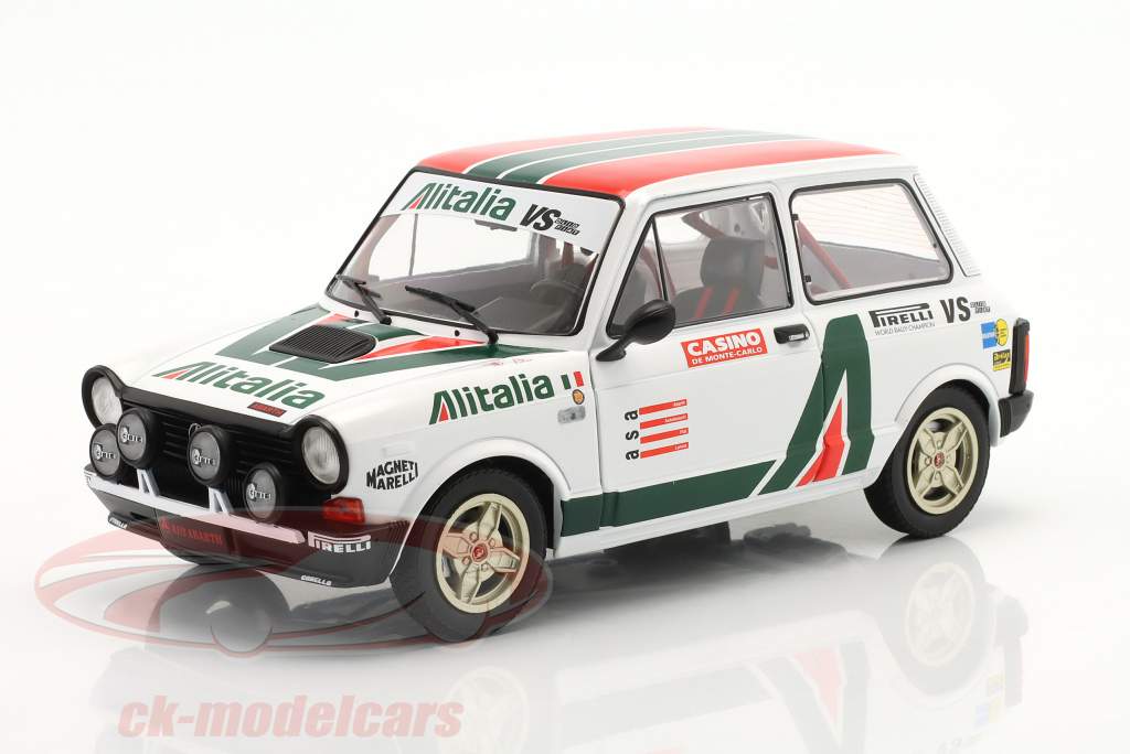 Autobianchi A112 Abarth Alitalia Rallye Set 1980 weiß 1:18 Solido