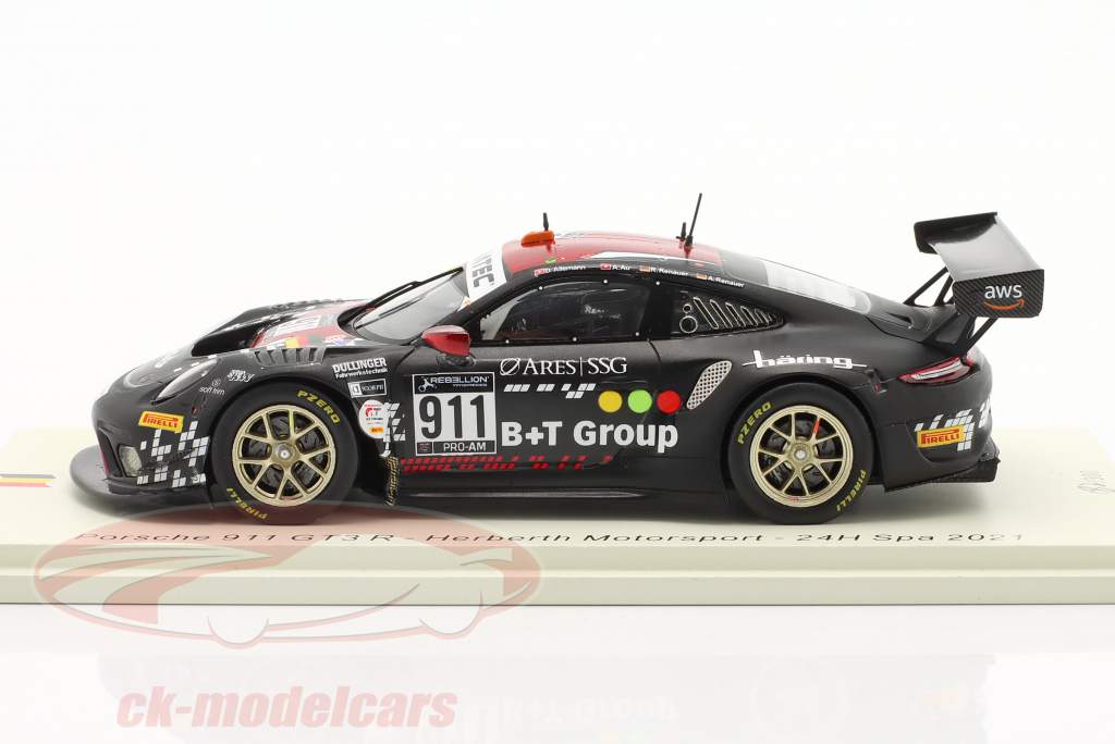 Porsche 911 GT3 R #911 24h Spa 2021 Au, Allemann, Renauer, Renauer 1:43 Spark
