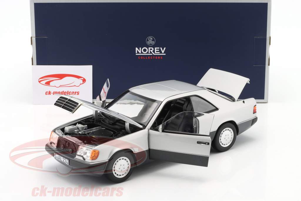 Mercedes-Benz 300 CE-24 Coupe (C124)  year 1990 silver 1:18 Norev