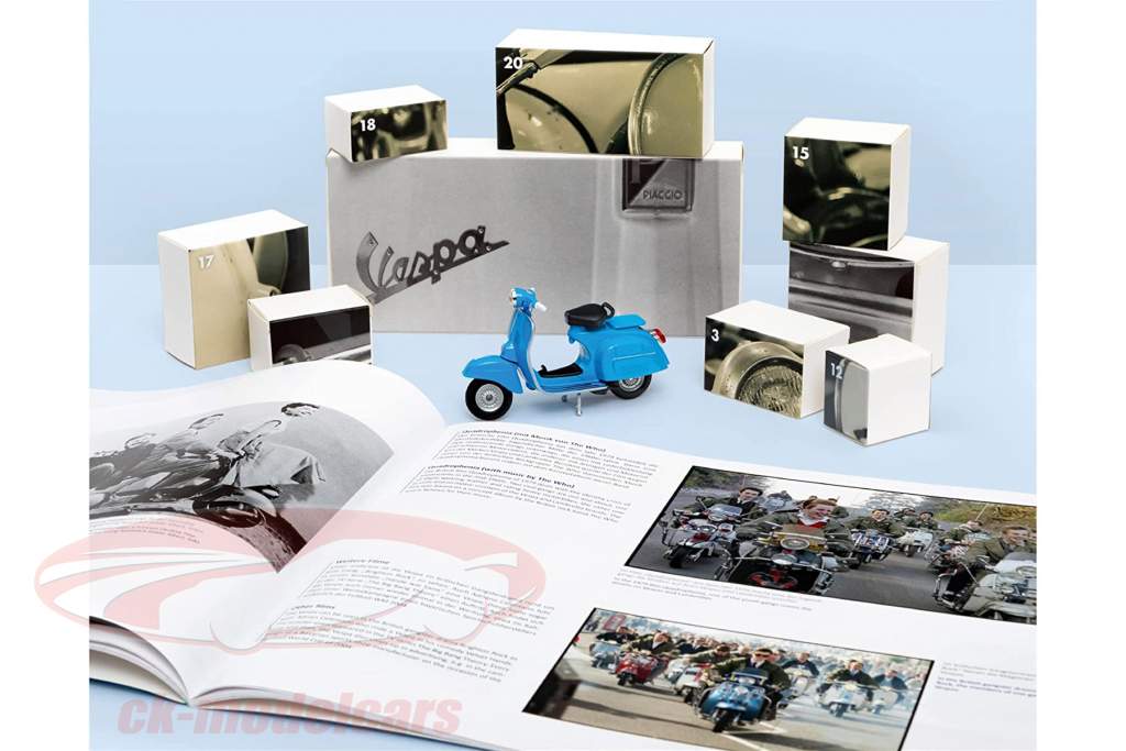 Vespa Calendario de adviento: Vespa Super 150 1965 azul 1:18 Franzis
