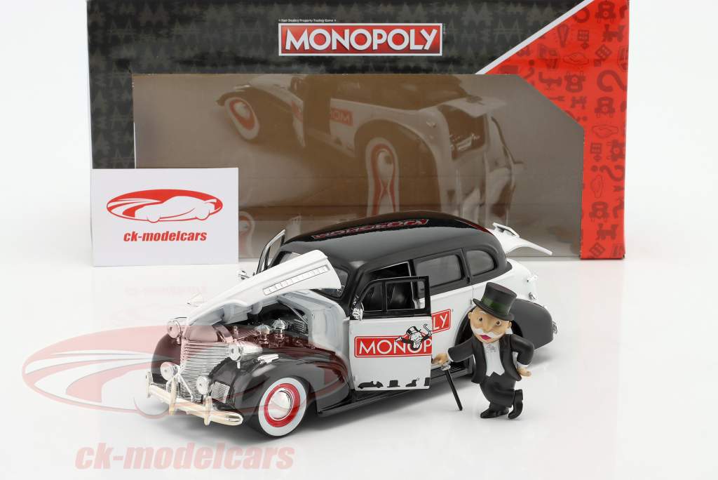 Jadatoys 1:24 Chevrolet Master Deluxe Mr. Monopoly 1939 le noir