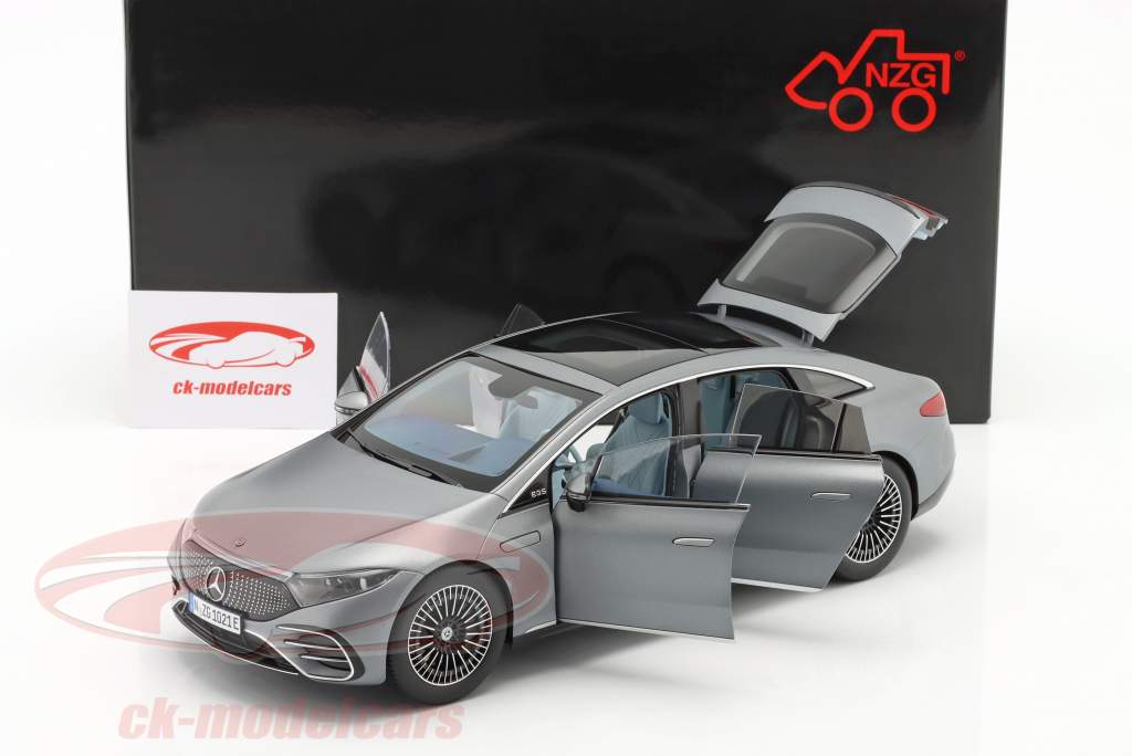 Mercedes-Benz EQS year 2021 selenite grey 1:18 NZG
