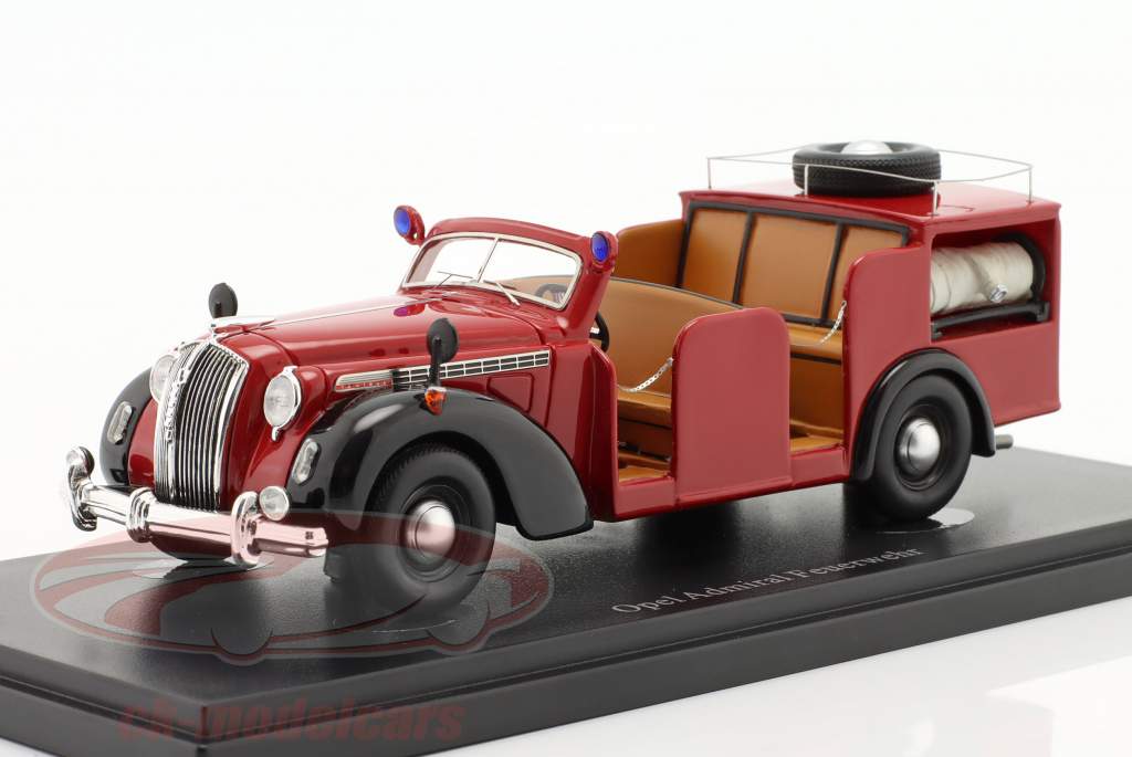 Opel Admiral cuerpo de Bomberos Año de construcción 1938 rojo 1:43 AutoCult