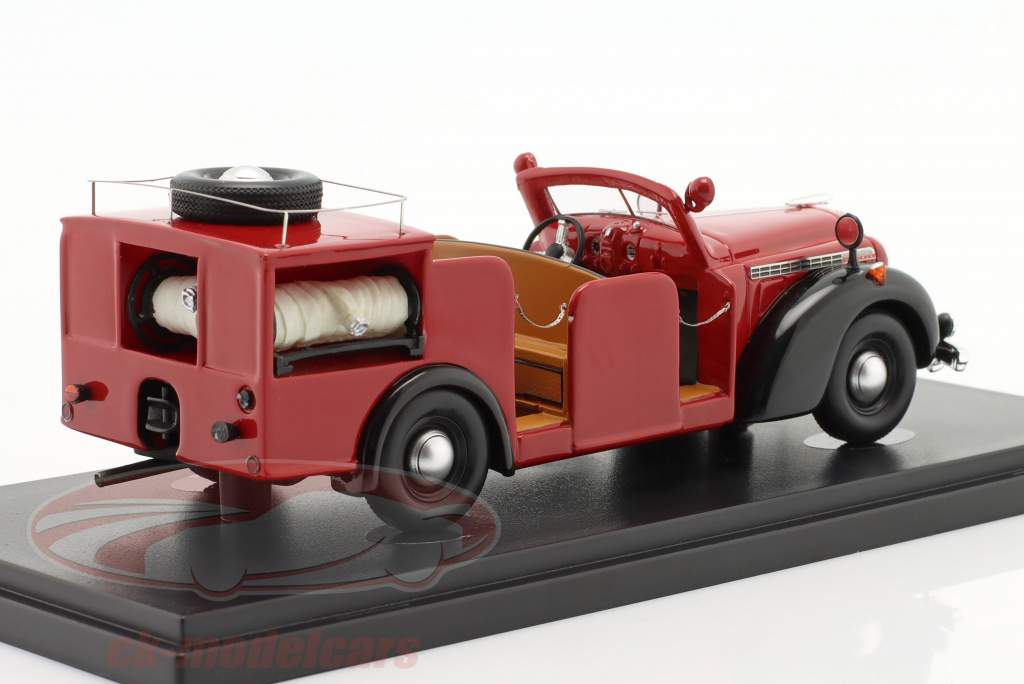 Opel Admiral cuerpo de Bomberos Año de construcción 1938 rojo 1:43 AutoCult
