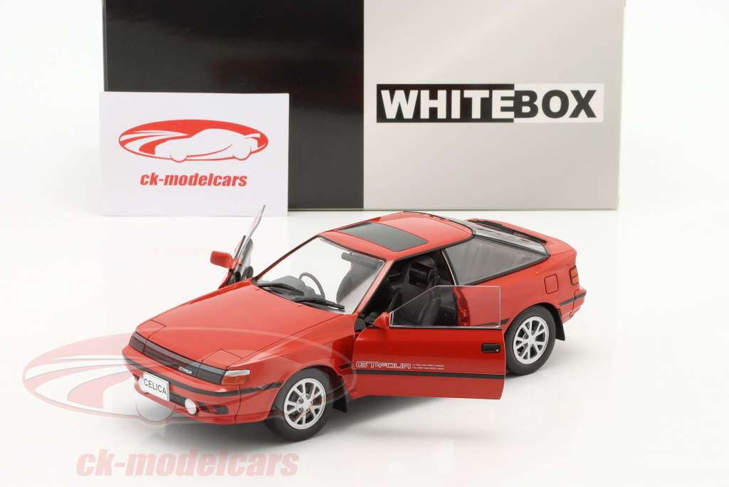 Toyota Celica GT Four RHD Baujahr 1986 rot 1:24 WhiteBox