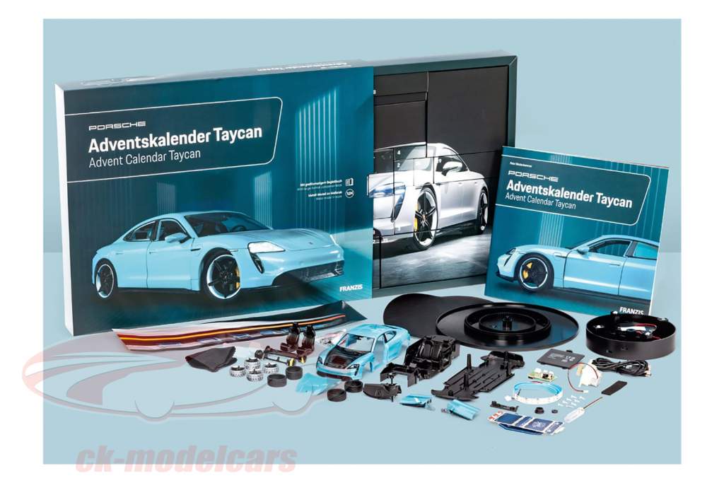 Porsche Calendário do Advento: Porsche Taycan Turbo S riviera azul 1:24 Franzis