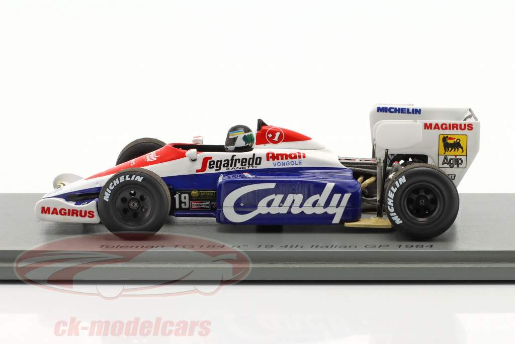 Stefan Johansson Toleman TG184 #19 4th Italien GP Formel 1 1984 1:43 Spark