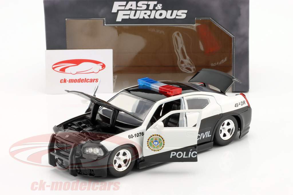 Dodge Charger Policia Civil Anno di costruzione 2006 Fast & Furious 1:24 Jada Toys