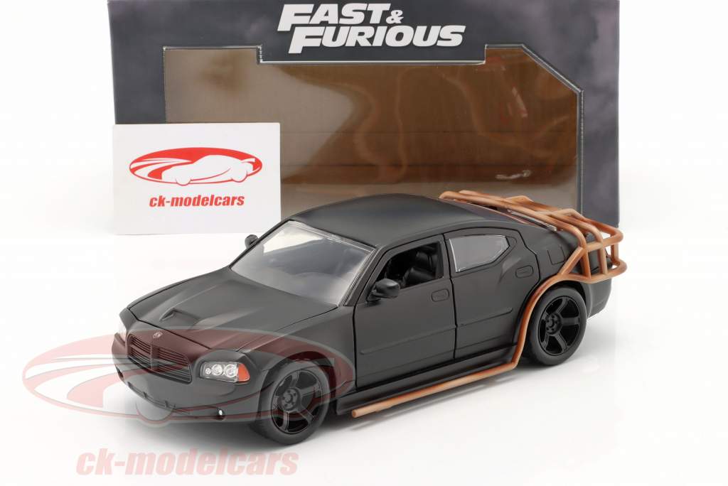 Dodge Charger 2006 Heist Car Fast & Furious mat zwart 1:24 Jada Toys