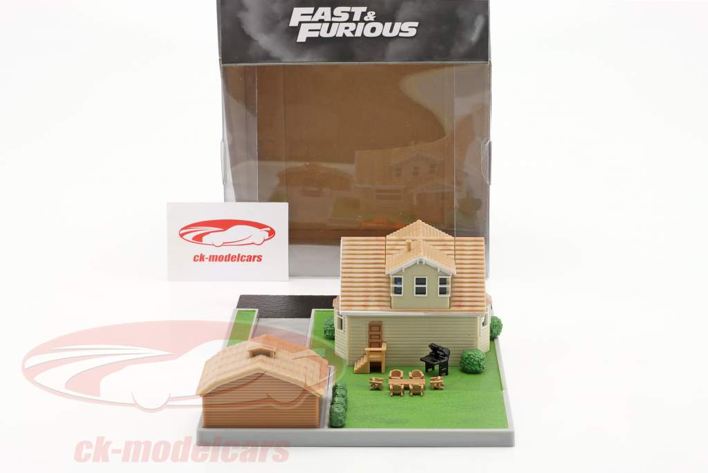 Dom Toretto's uma casa Com garagem Fast & Furious conjunto de diorama Jada Toys