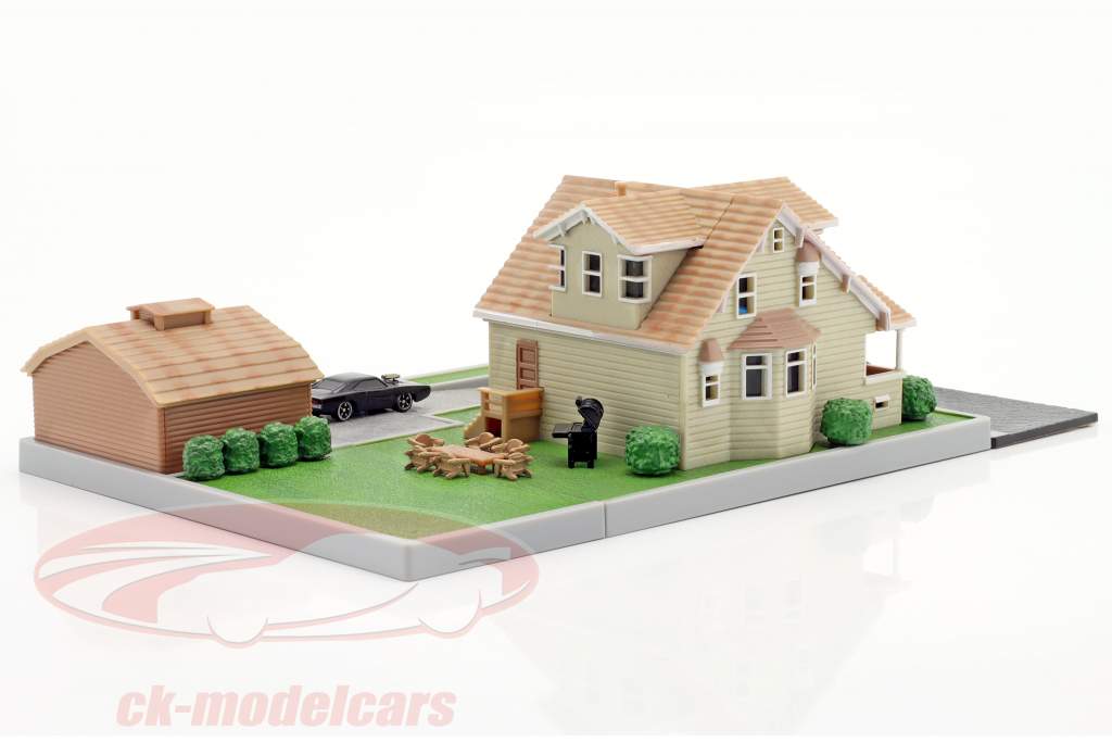 Dom Toretto's une maison avec garage Fast & Furious ensemble de diorama  Jada Toys