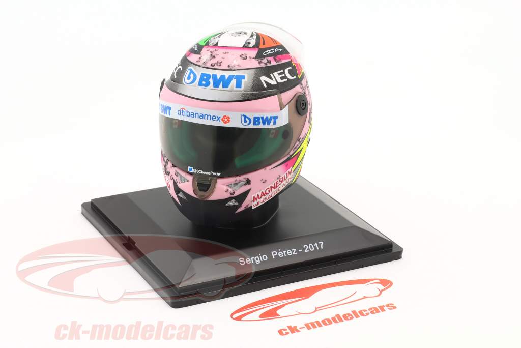 S. Perez #11 Sahara Force India Formel 1 2017 Helm 1:5 Spark Editions / 2. Wahl