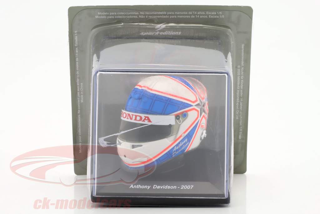 A.Davidson #23 Super Aguri Formel 1 2007 Helm 1:5 Spark Editions / 2. Keuze