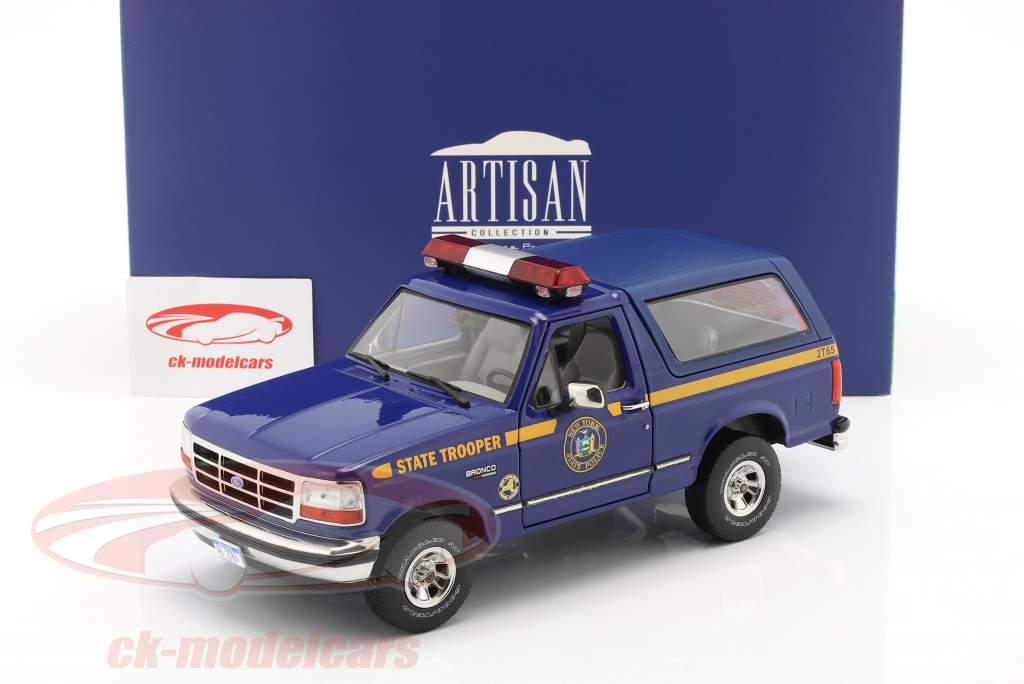 Ford Bronco XLT New York State Police 1996 blue 1:18 Greenlight