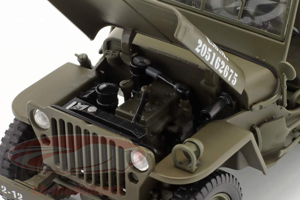 American Diorama 1/18 - Jeep Willys Military Vehicle US Army Green - NEUF