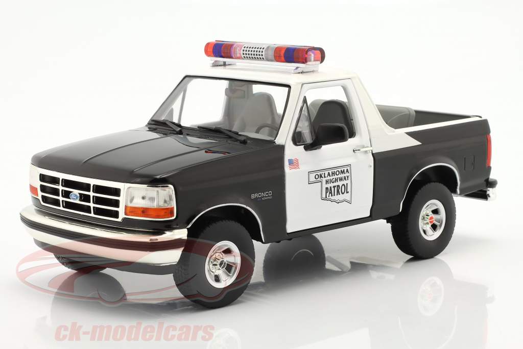 Ford Bronco Oklahoma Highway Patrol 1996 weiß / schwarz 1:18 Greenlight