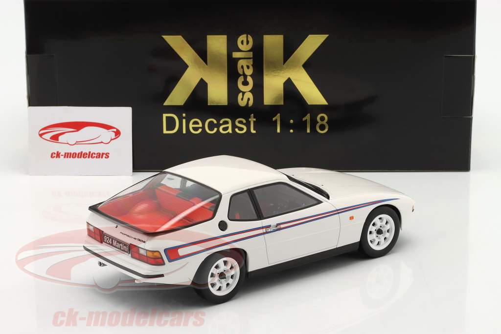 Porsche 924 Martini Byggeår 1985 hvid / rød / blå 1:18 KK-Scale