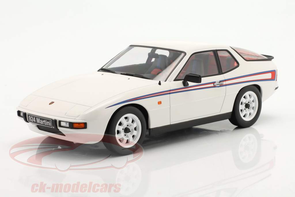 Porsche 924 Martini Byggeår 1985 hvid / rød / blå 1:18 KK-Scale