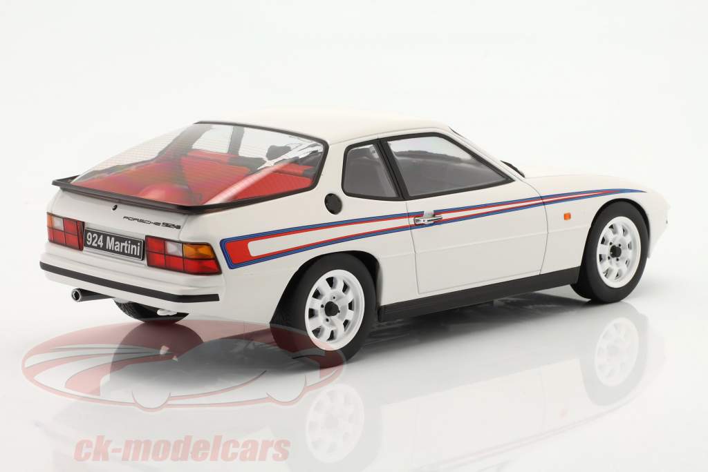 Porsche 924 Martini Année de construction 1985 Blanc / rouge / bleu 1:18 KK-Scale