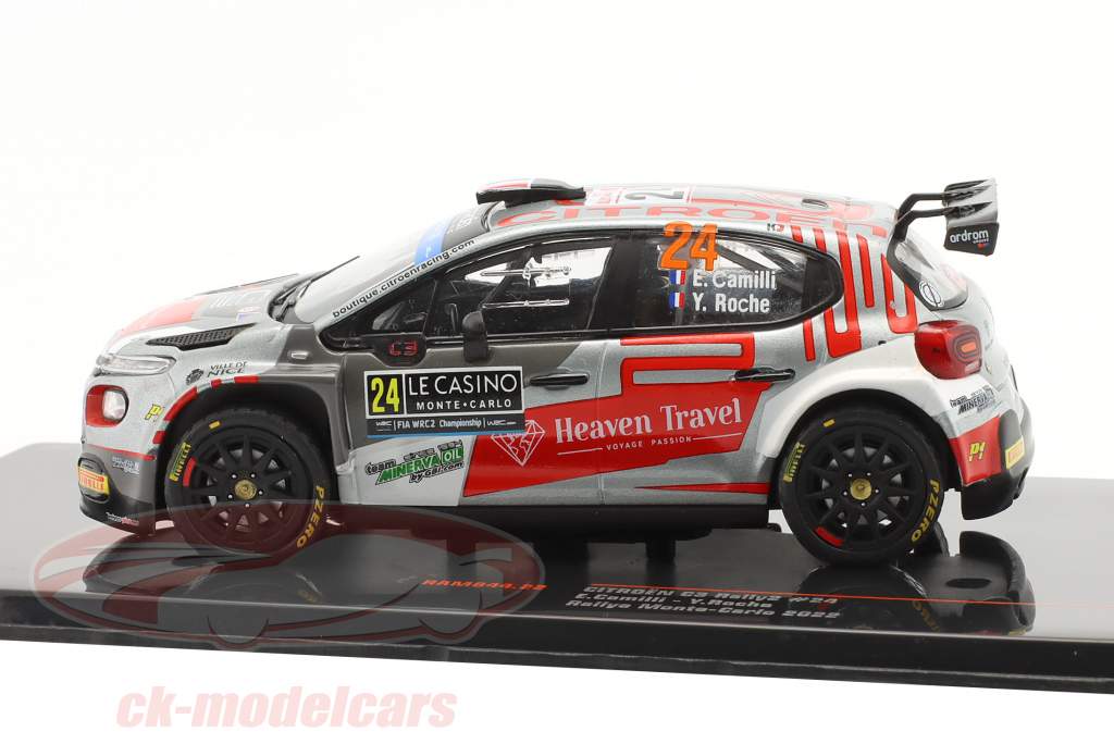 Citroen C3 Rally2 #24 samle Monte carol 2022 Camilli, Roche 1:43 Ixo