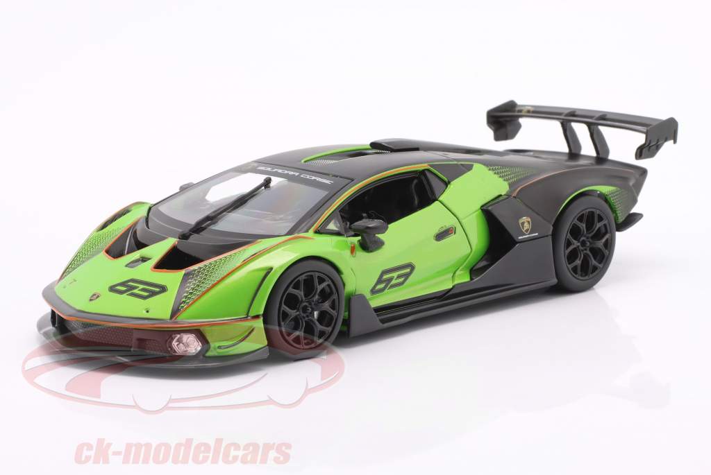 Lamborghini Essenza SCV12 Byggeår 2021 grøn / sort 1:24 Bburago