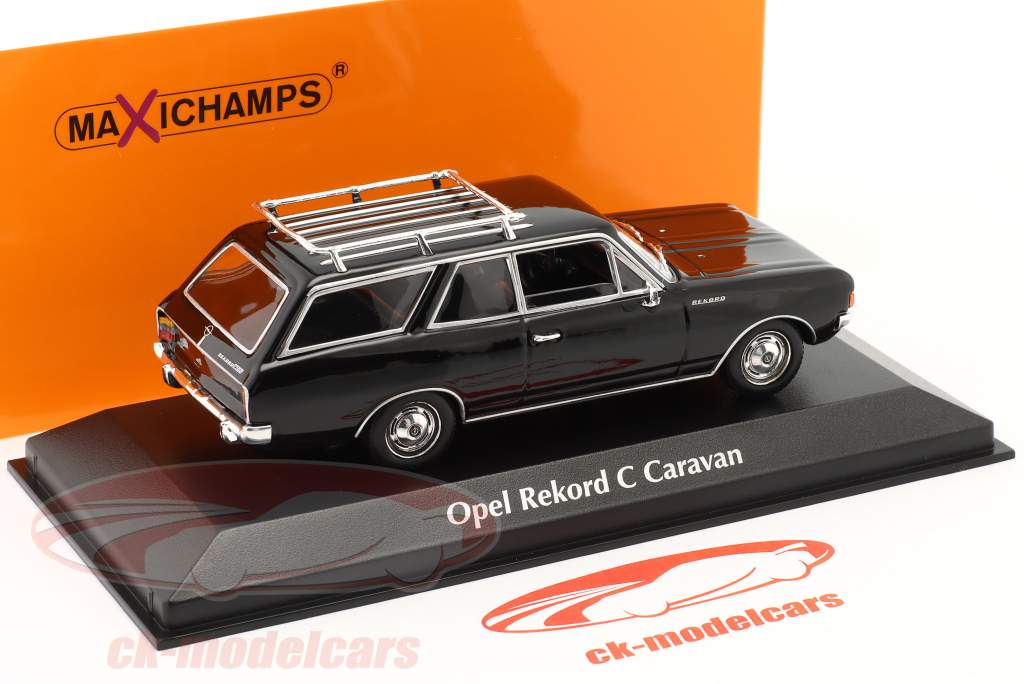 Opel Rekord C Caravan Año de construcción 1968 negro 1:43 Minichamps