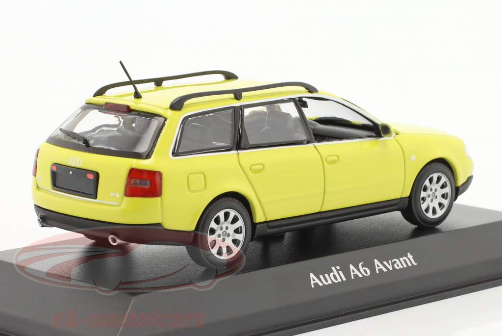 Audi A6 Avant Byggeår 1997 gul 1:43 Minichamps