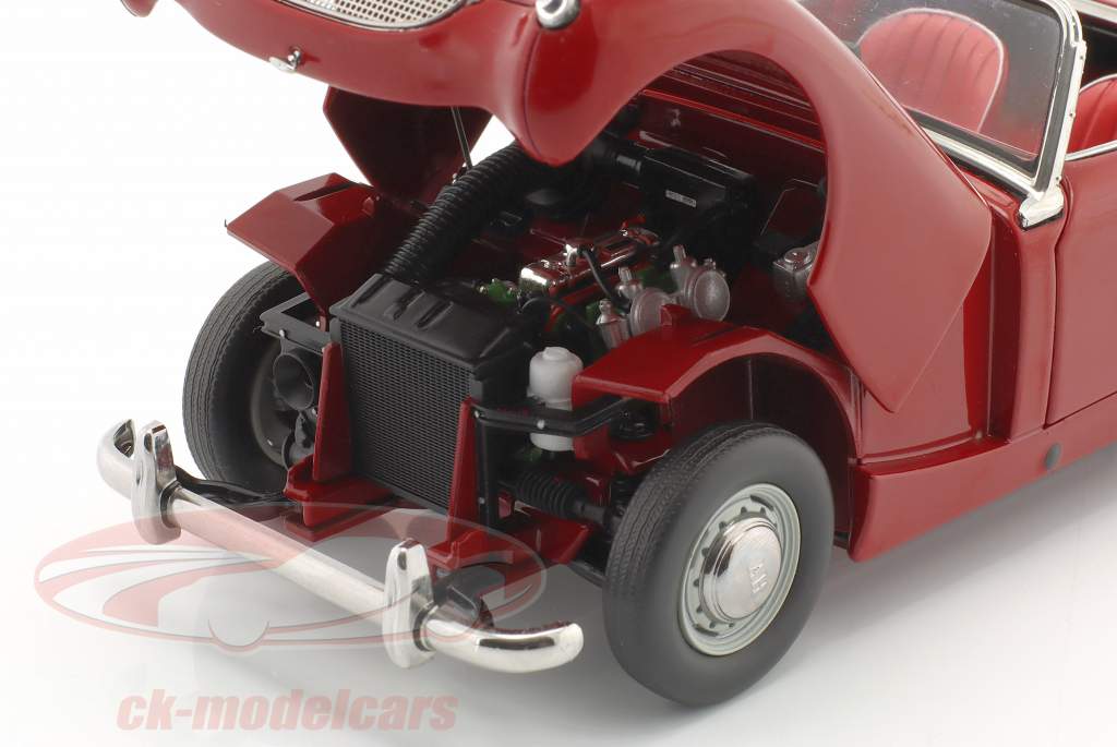 Austin Healey Sprite Spider RHD bouwjaar 1958 kers- rood 1:18 Kyosho
