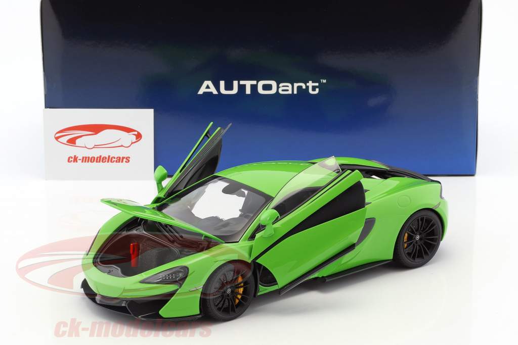 McLaren 570S Ano de construção 2016 mantis verde Com Preto rodas 1:18 AUTOart