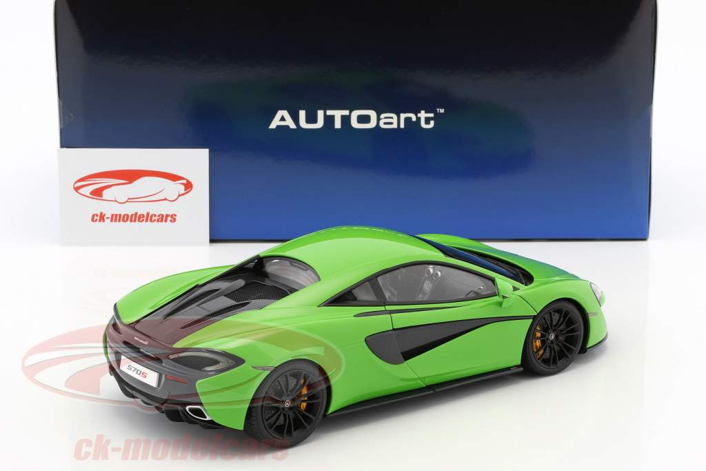 McLaren 570S Anno di costruzione 2016 mantis verde Insieme a Nero ruote 1:18 AUTOart
