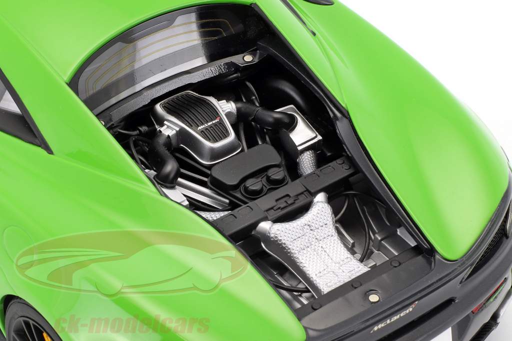 McLaren 570S Année de construction 2016 mantis vert Avec le noir roues 1:18 AUTOart
