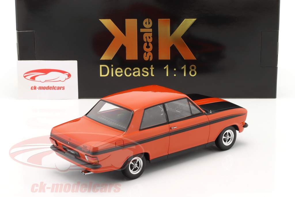 Opel Kadett B Sport Byggeår 1973 rød / sort 1:18 KK-Scale