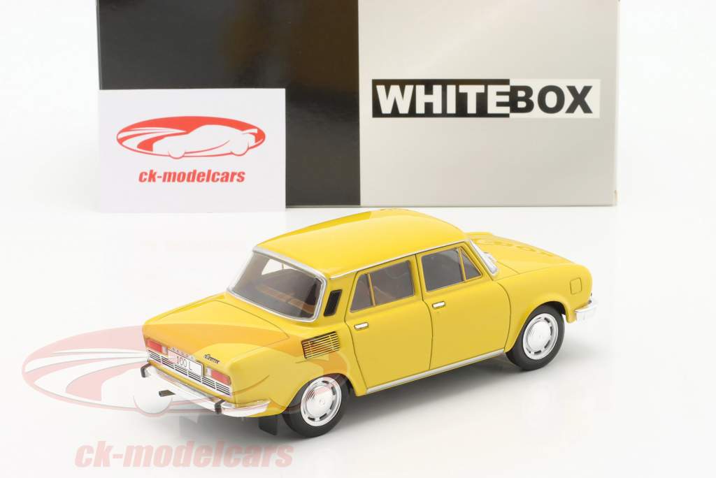 Skoda 100L Baujahr 1974 gelb 1:24 WhiteBox