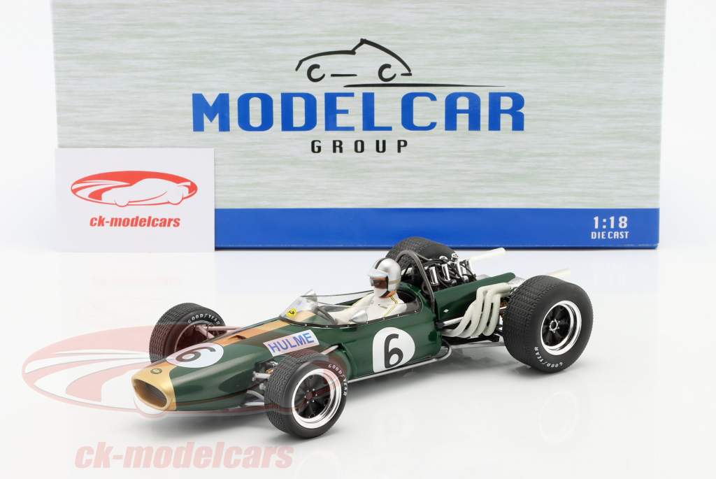 Denis Hulme Brabham BT20 #6 2 Storbritanien GP formel 1 1966 1:18 Model Car Group