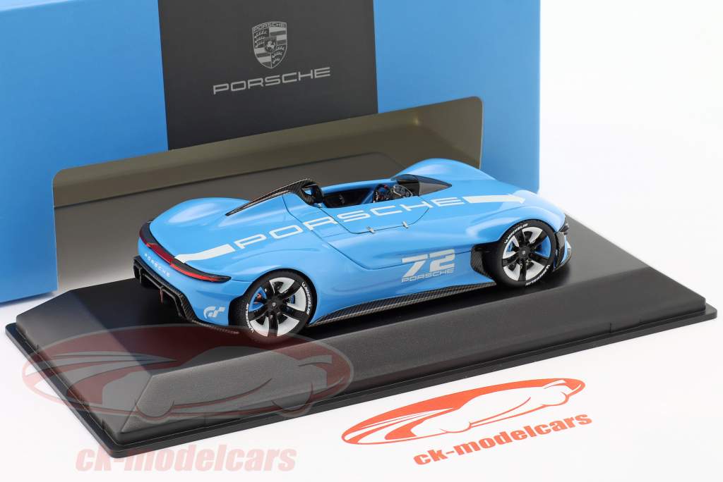 Porsche Vision Grand Turismo Spyder blå / hvid 1:43 Spark