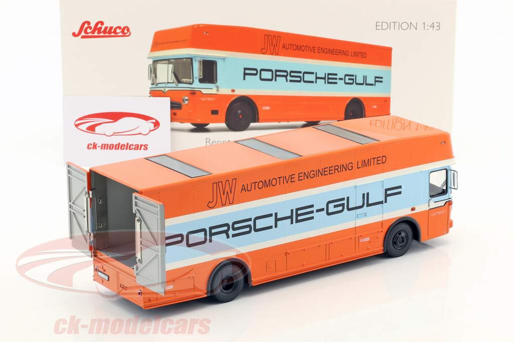 Mercedes-Benz O 317 Porsche Gulf Race Truck year 1968 1:43 Schuco