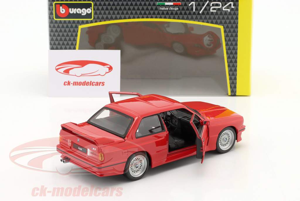 Bburago 1:24 BMW M3 (E30) year 1988 red 18-21100R model car 18 