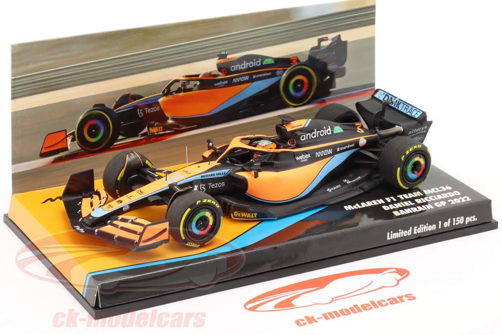 Daniel Ricciardo McLaren MCL36 #3 Bahrain GP Formel 1 2022 1:43 Minichamps