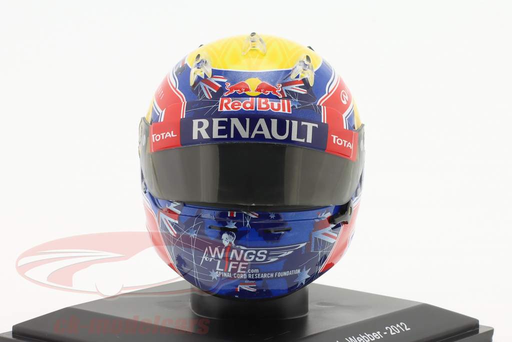 Mark Webber #2 Red Bull formel 1 2012 hjelm 1:5 Spark Editions