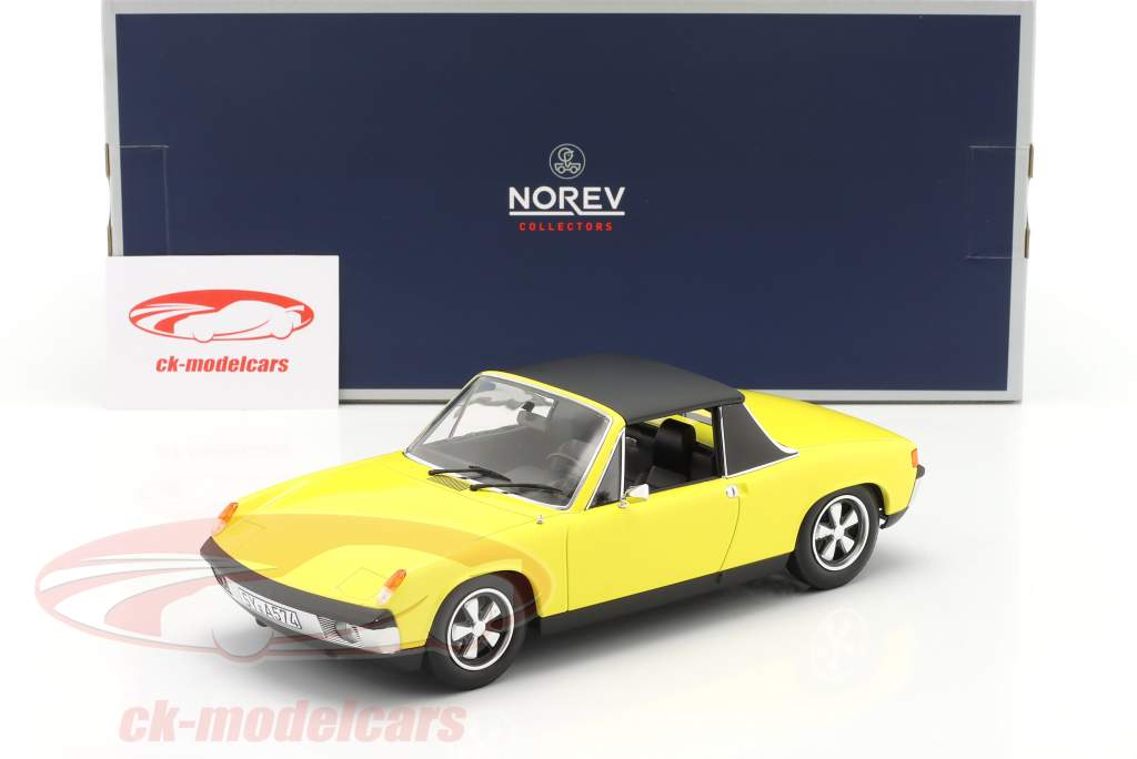 VW-Porsche 914/6 2.0 建设年份 1973 黄色 1:18 Norev