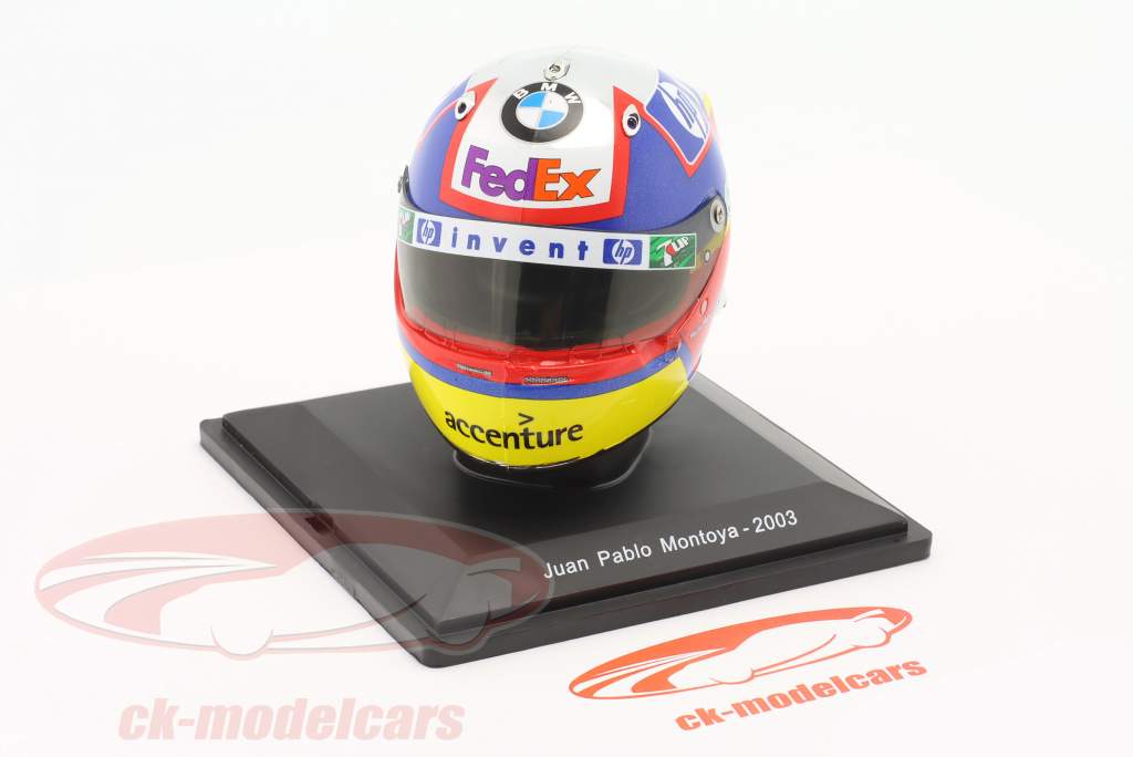 Juan Pablo Montoya #3 Williams formel 1 2003 hjelm 1:5 Spark Editions