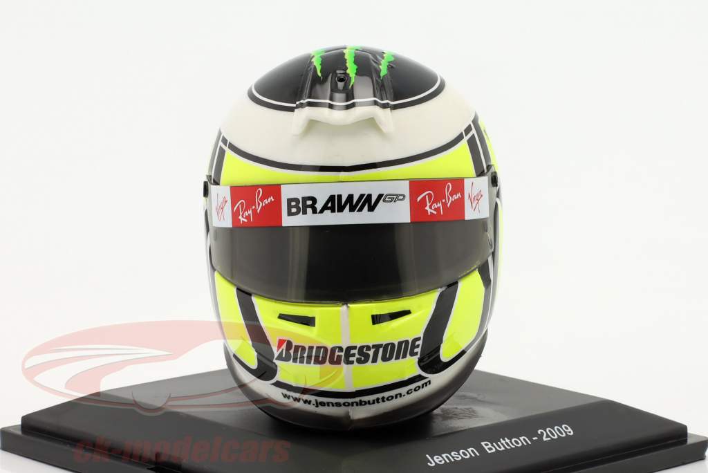 Jenson Button #22 Brawn GP formel 1 Verdensmester 2009 hjelm 1:5 Spark Editions / 2. valg