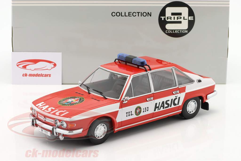 Tatra 613 cuerpo de Bomberos Checoslovaquia 1979 rojo / Blanco 1:18 Triple9