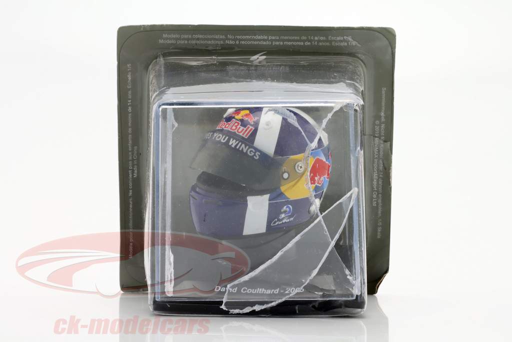 David Coulthard #14 Red Bull fórmula 1 2005 casco 1:5 Spark Editions / 2. elección