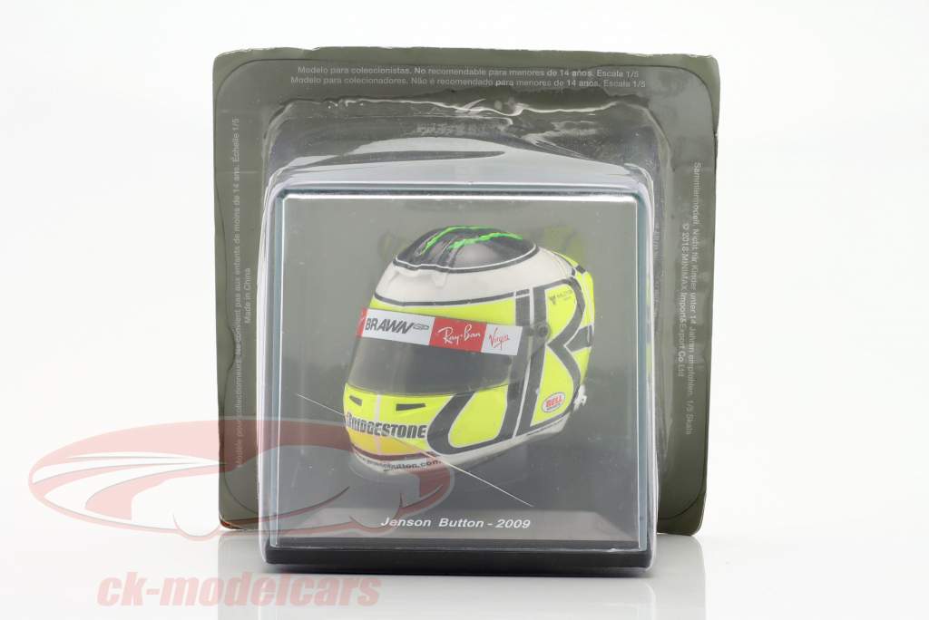 Jenson Button #22 Brawn GP Formel 1 Weltmeister 2009 Helm 1:5 Spark Editions / 2. Wahl