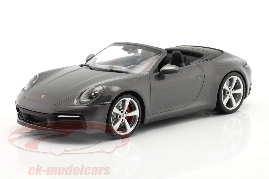 Miniature 1/18 Porsche 911 Carrera Cabriolet 3.2 Gris Métal - Minichamps 1983