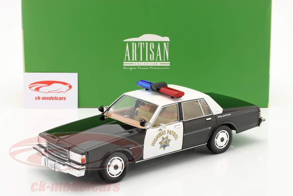 Chevrolet Caprice snelweg politie Californië bouwjaar 1989 1:18 Greenlight