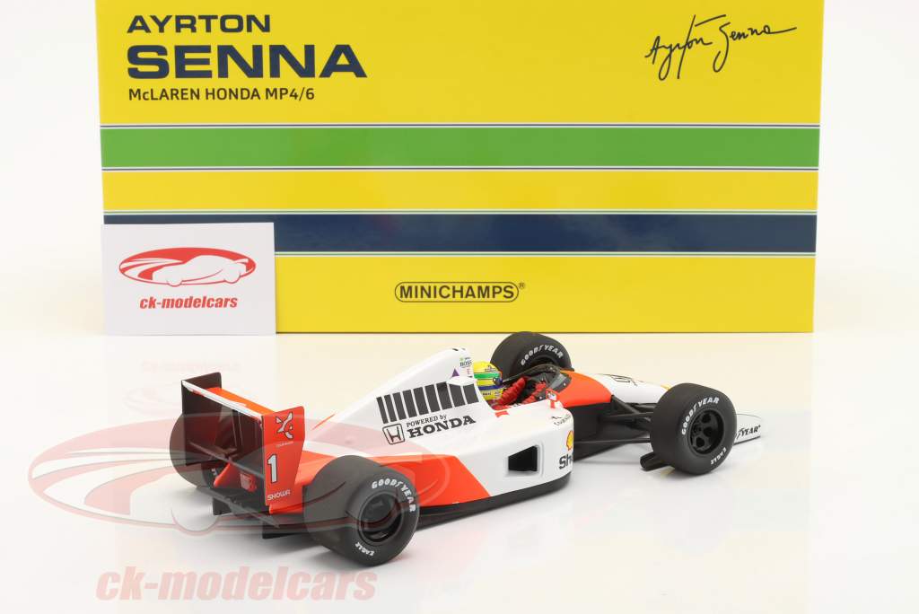 Ayrton Senna McLaren MP4/6 #1 formula 1 World Champion 1991 1:18 Minichamps